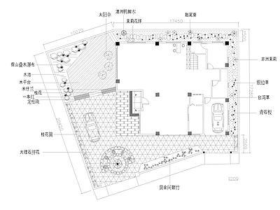 别墅庭院景观平面图