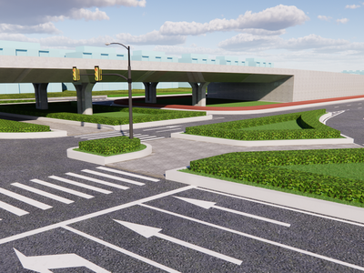 现代城市道路高架桥