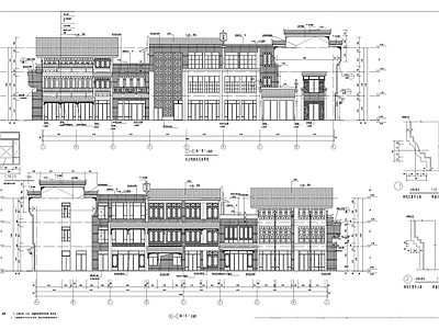 中式仿古街区商业建筑 施工图