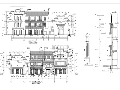 中式仿古街区商业建筑 施工图