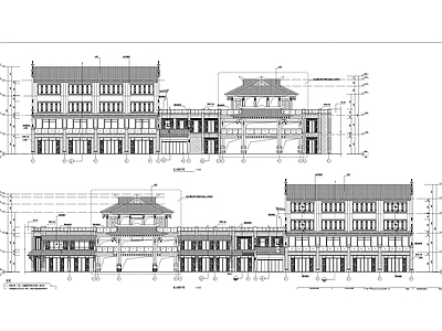 中式仿古街区商业建筑 施工图