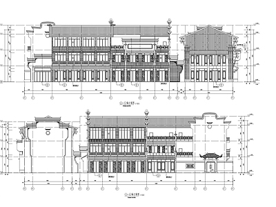 中式仿古街区商业建筑 施工图