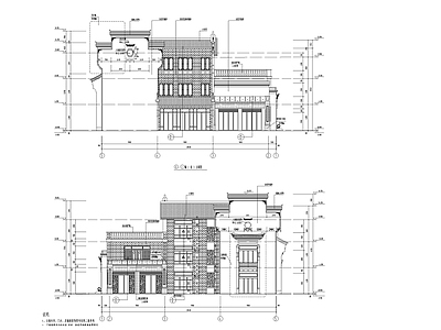 中式仿古街区商业建筑 施工图