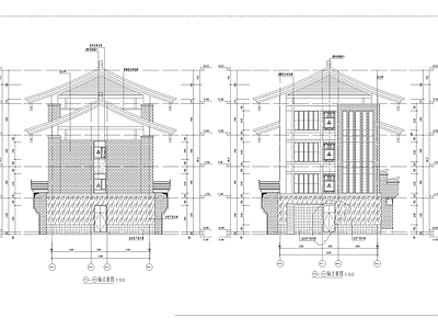 中式仿古街区商业建筑 施工图