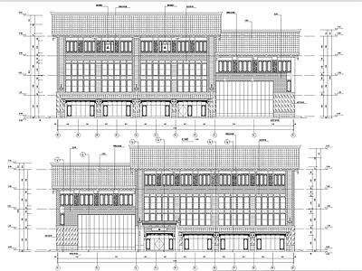 中式仿古街区商业建筑 施工图