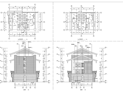 中式仿古街区商业建筑 施工图