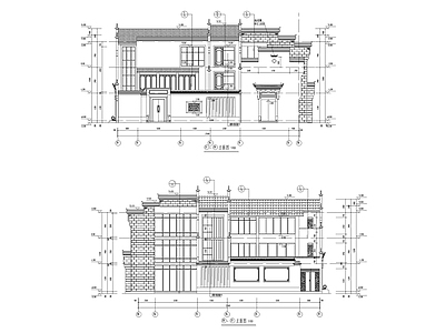 中式仿古街区商业建筑 施工图