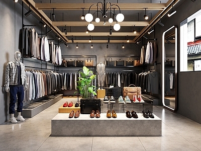 工业风服装鞋店