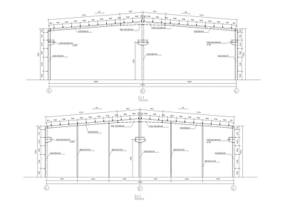 钢结构厂房建筑 施工图 工业建筑