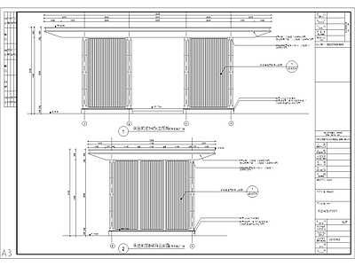 休息廊架详图 施工图