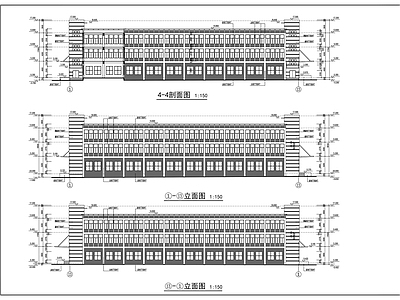 标准厂房建筑 施工图 工业建筑