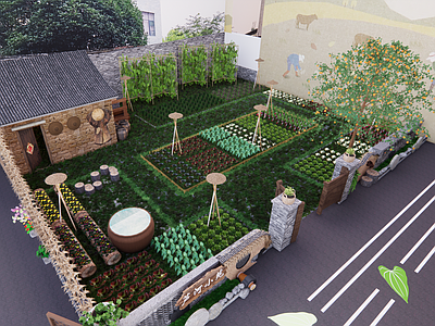现代乡村小菜园 乡村庭院