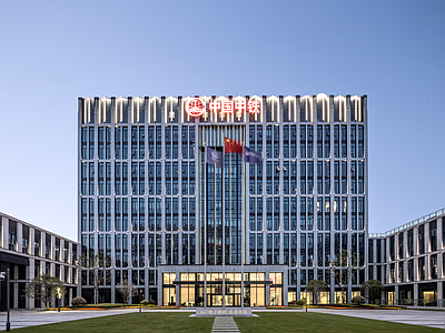 总部办公大楼建筑 施工图 效果图
