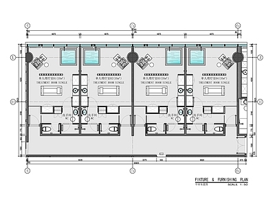 美容SPA理疗室单人间 施工图