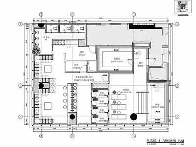 康体SPA更衣室详图  施工图