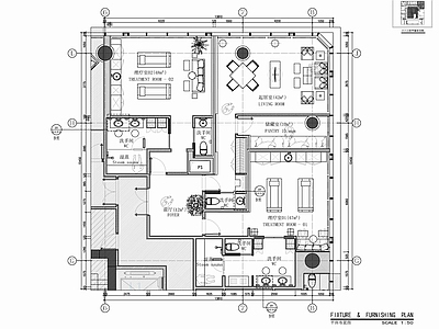 180㎡美容理疗SPA贵宾套房 施工图