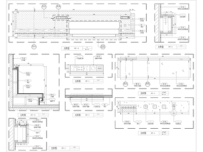 床头背景开关节点 施工图 墙面节点