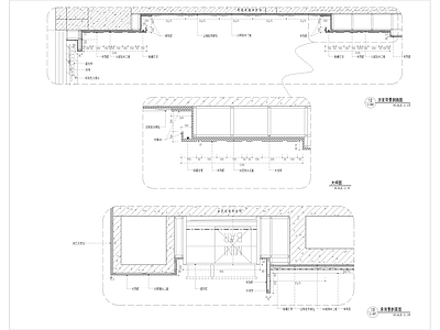 电视背景墙墙身造型节点大样图 施工图 墙面节点