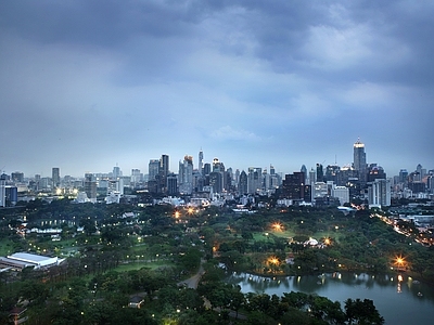 城市夜景 俯瞰