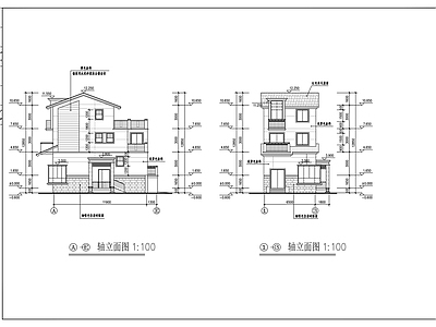 吉安别墅建筑 施工图