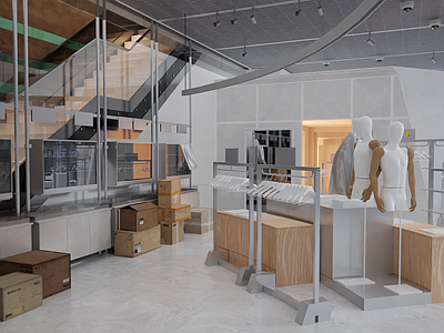 【SU悬赏模型】工业风格服装工作室 建议用Enscape、Lumion渲染