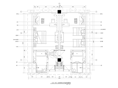 3套名宿客房样板间 施工图 客房