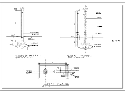 铁艺大门 施工图 通用节点 门节点