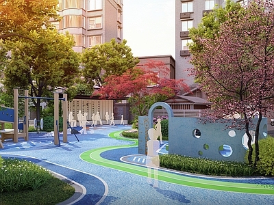 现代城市更新老旧小区改造景观 住宅景观
