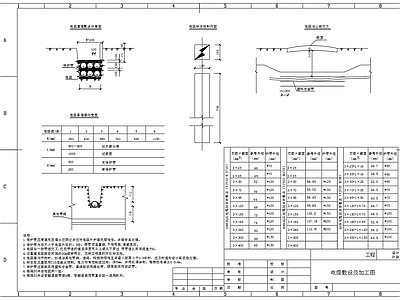 电缆直埋敷设示意 施工图
