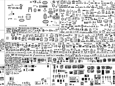 综合家具摆件 图库