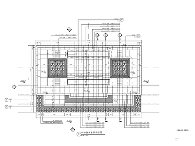 新中式中轴跌水水景 施工图