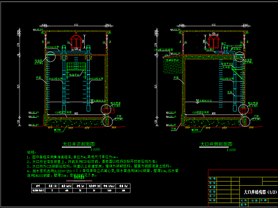 集水井大口井结构配筋 施工图