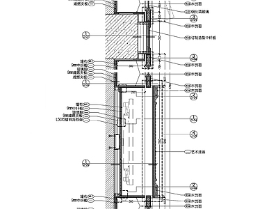 酒柜装饰柜墙面节点 施工图 柜类