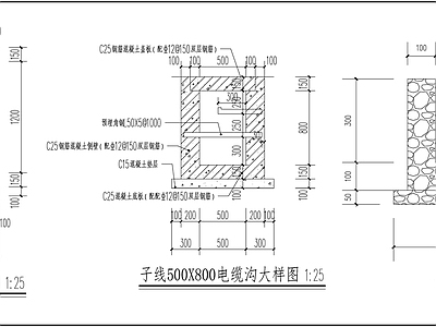 电缆沟排水沟大样 施工图