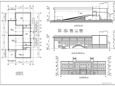 某高级中学报告厅建筑 施工图