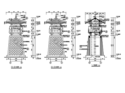 阙楼古建筑 施工图