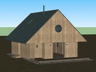 现代室外小木屋 景观小建筑