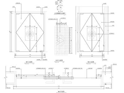 钢化玻璃装饰门详图 施工图 通用节点 门节点
