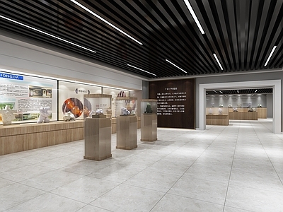 玉石玛瑙展厅装修 施工图 效果图