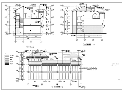 新中式商铺建筑 施工图