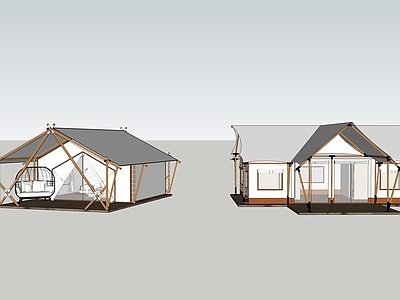现代帐篷民宿 斜顶