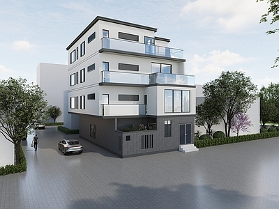 风格建筑 现代建筑 自建房