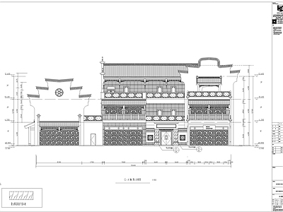 中式仿古建筑石材玻璃幕墙深化 施工图 节点