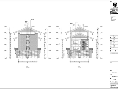 中式仿古建筑石材玻璃幕墙深化 施工图 节点