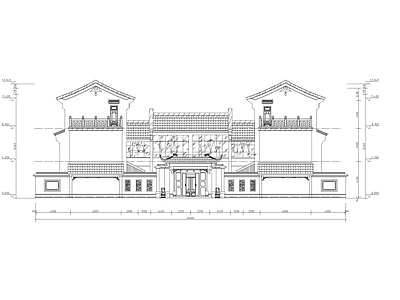 中式仿古建筑石材玻璃幕墙深化 施工图 节点