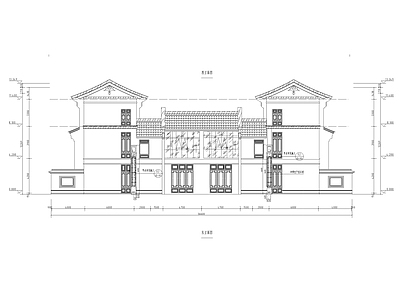 中式仿古建筑石材玻璃幕墙深化 施工图 节点