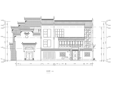 中式仿古建筑石材玻璃幕墙深化 施工图 节点