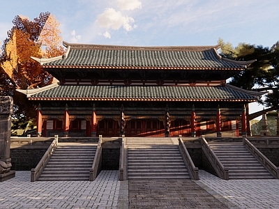 中式寺庙建筑