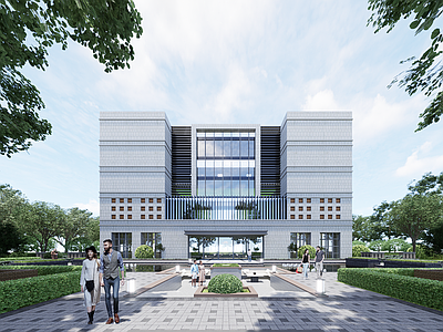 现代风格图书馆建筑