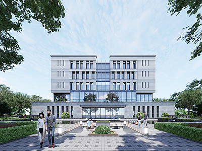 现代风格图书馆建筑